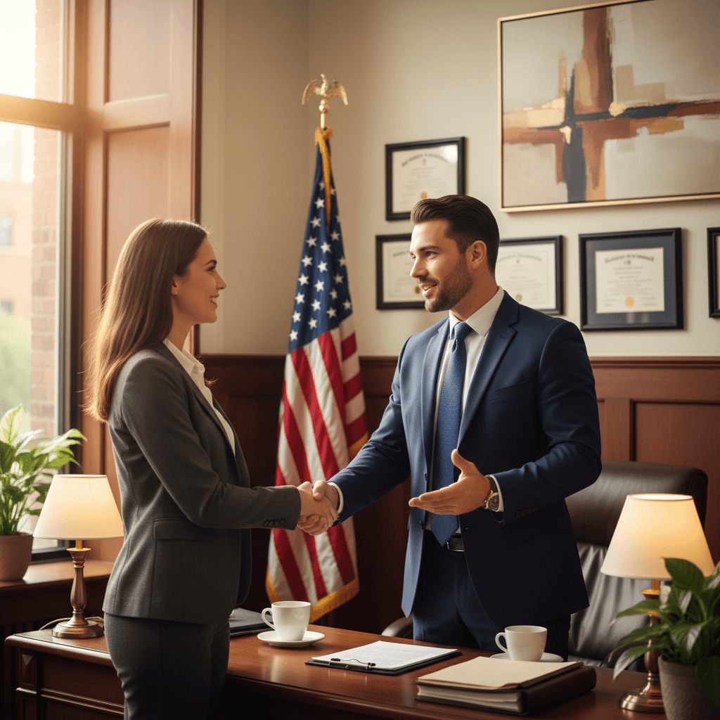 How to get more personal injury cases shown through attorney reviewing signed case files in a modern law office