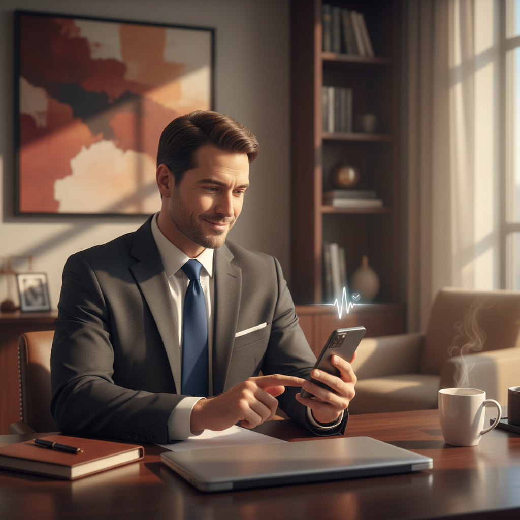 Attorney email marketing shown through a lawyer responding instantly to a new lead notification