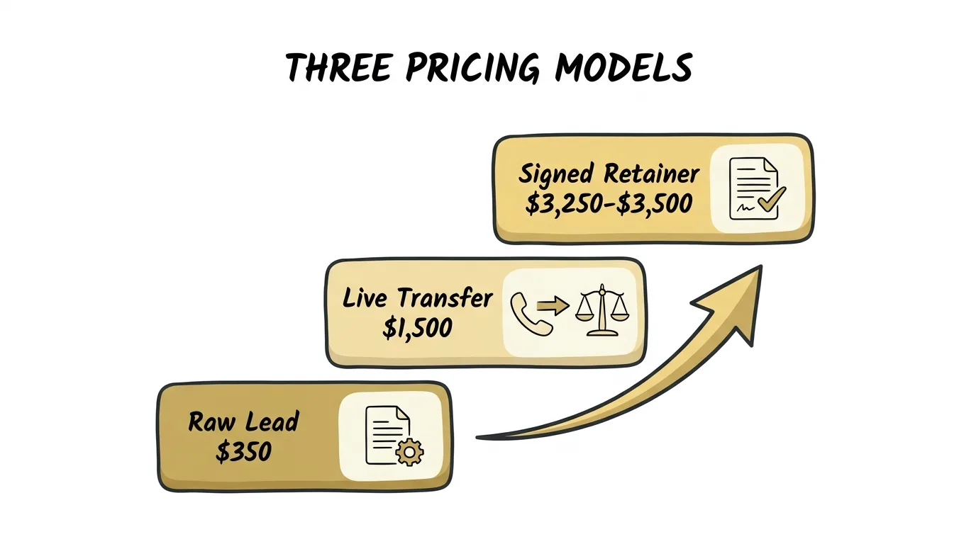 Great Marketing AI pricing shown through a diagram of the three LawRank alternative pricing models