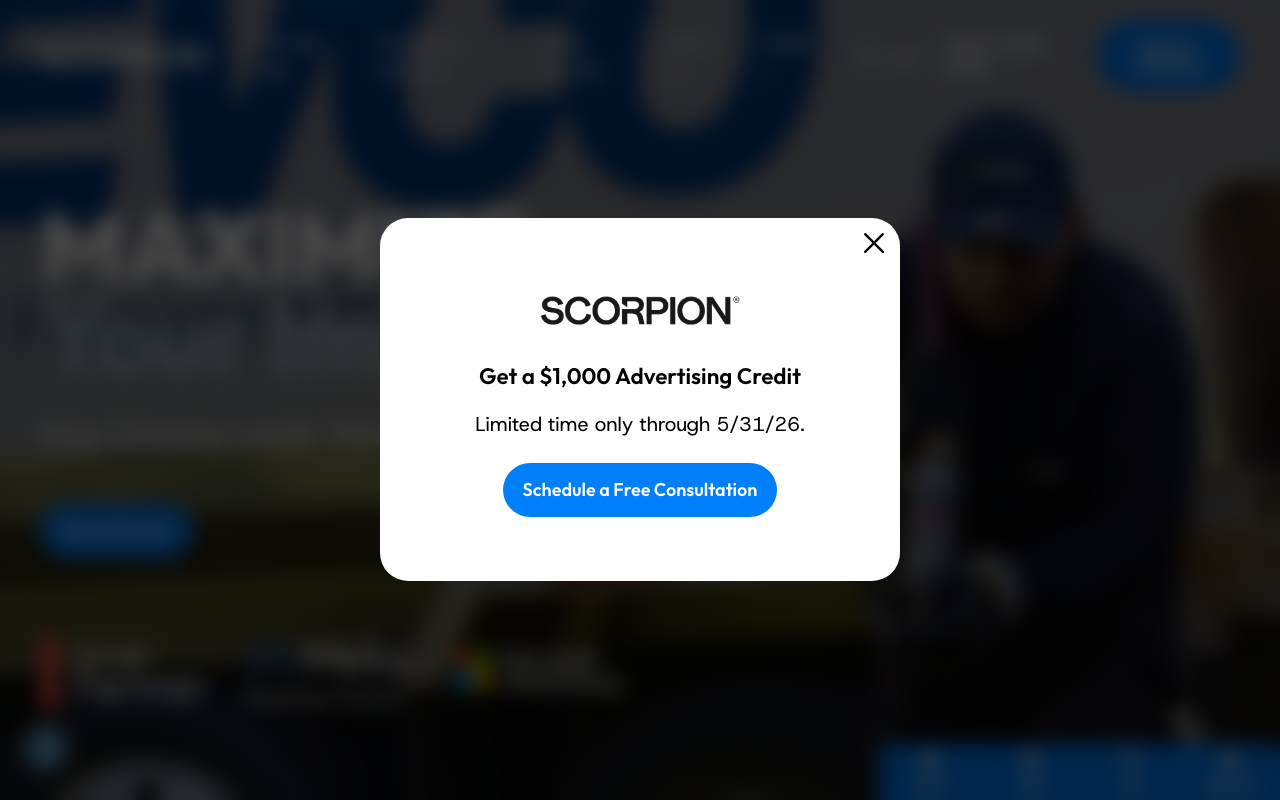 Scorpion homepage, legal marketing platform for law firms