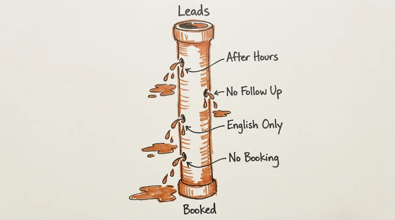 Speed to lead leaks showing where personal injury firms lose consultations between lead and booking